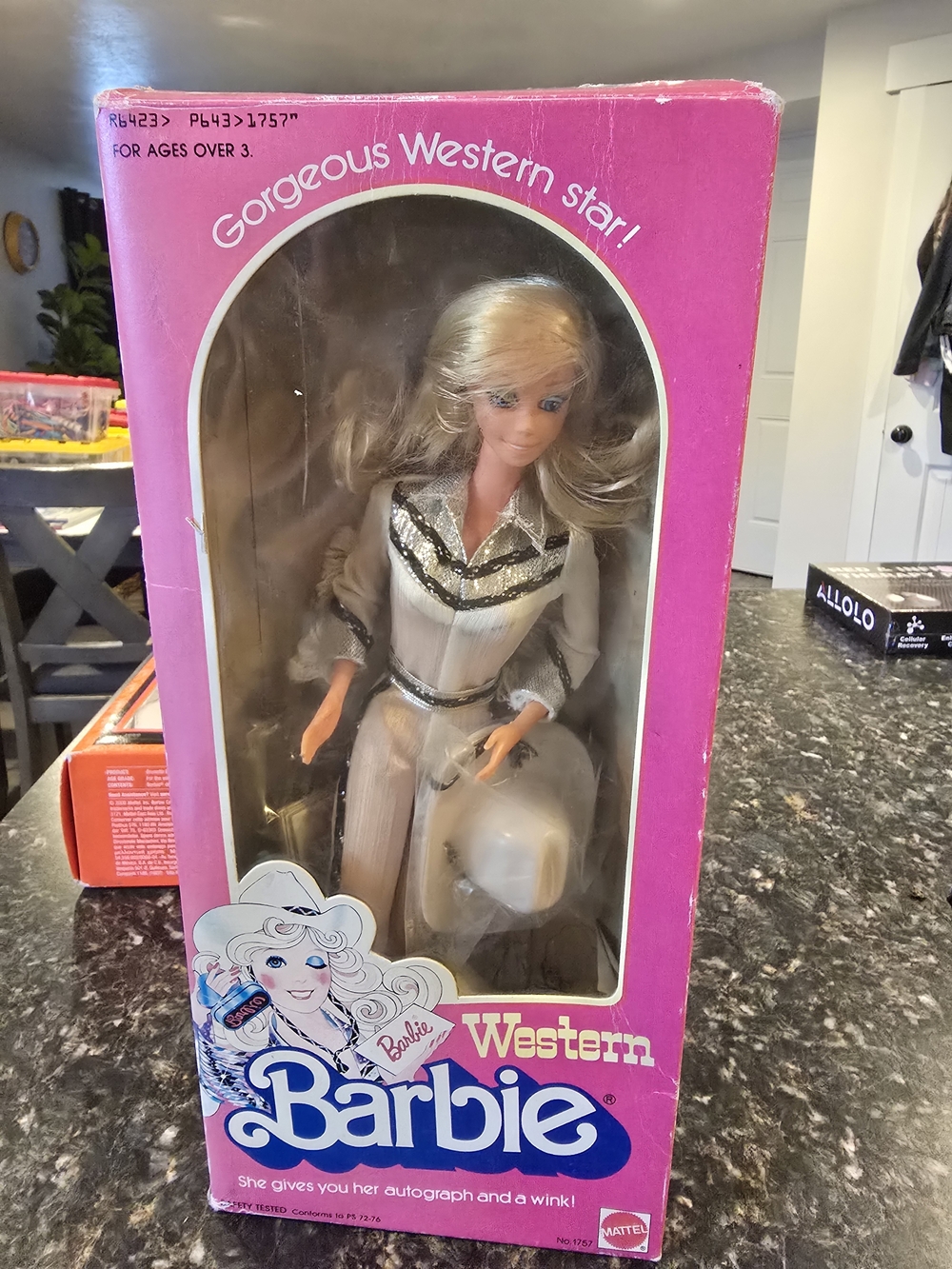 Barbie Western Doll in Pink Box with White Outfit